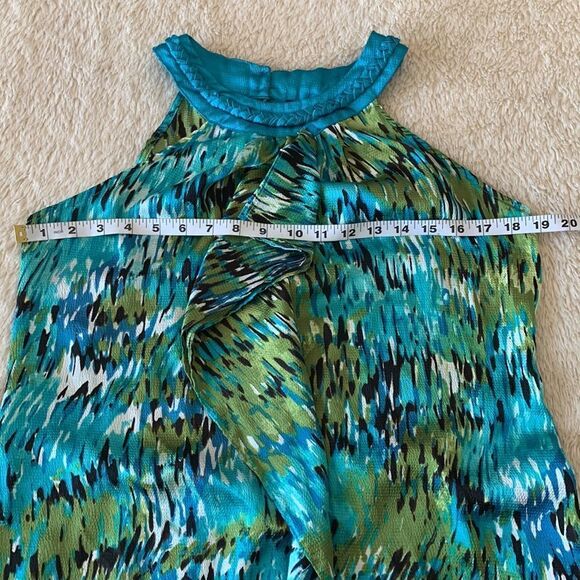 New Directions green and blue flowy blouse size medium - Picture 11 of 16